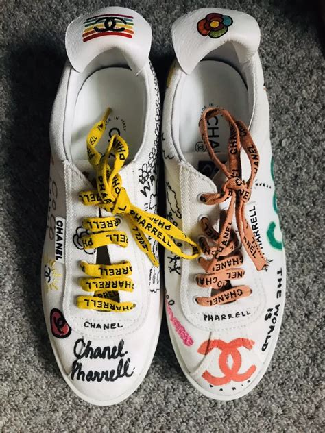 buy chanel pharrell sneakers|white chanel tennis shoes.